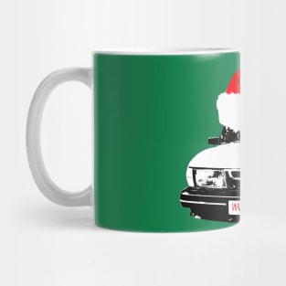 Saab 900 Turbo classic car Christmas hat edition Mug